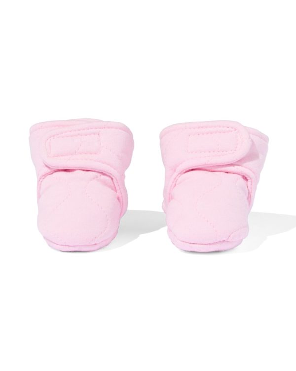 newborn sloffen gewatteerd roze