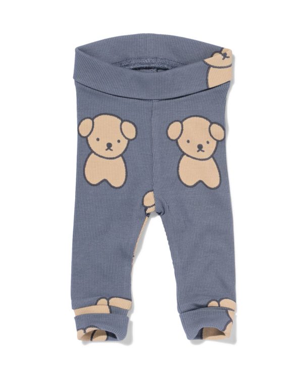 newborn legging hond rib donkergrijs